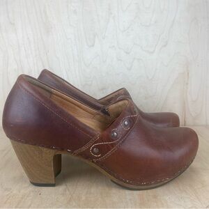 Dansko Riki Brown Leather Clogs Women’s EU Size 41